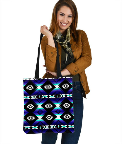 Native American 3D Printed Canvas Tote Bag