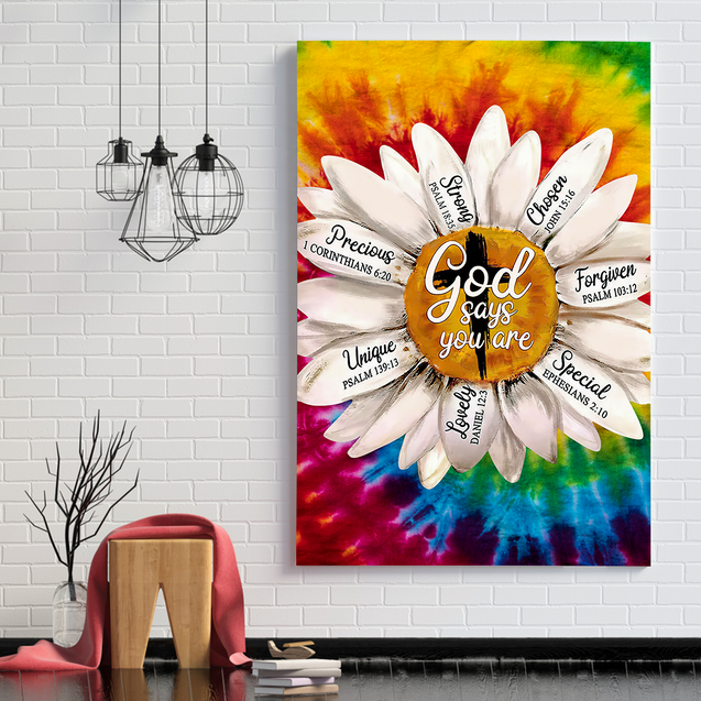 Jesus-Daisy God Say You Are Poster Vertical 3D Printed