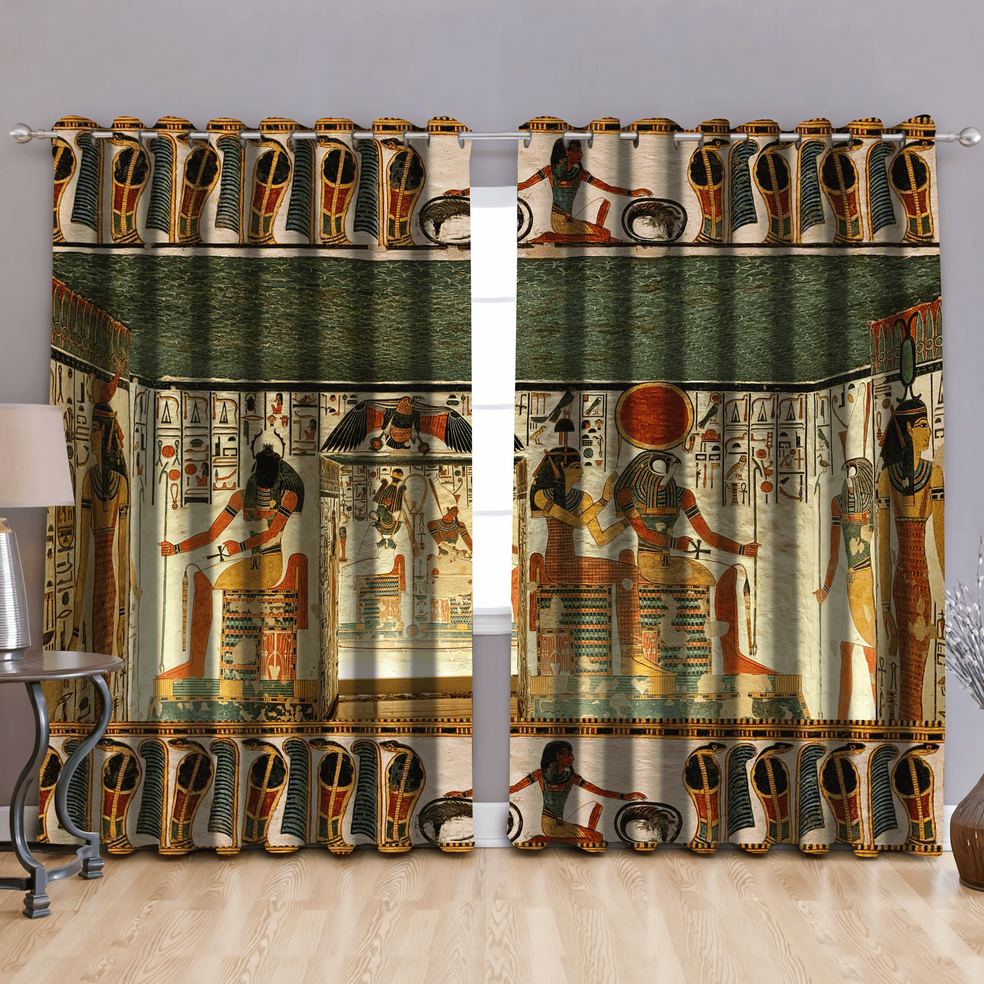 Tomb of nefertari Ancient Egypt 3D Design print Curtain