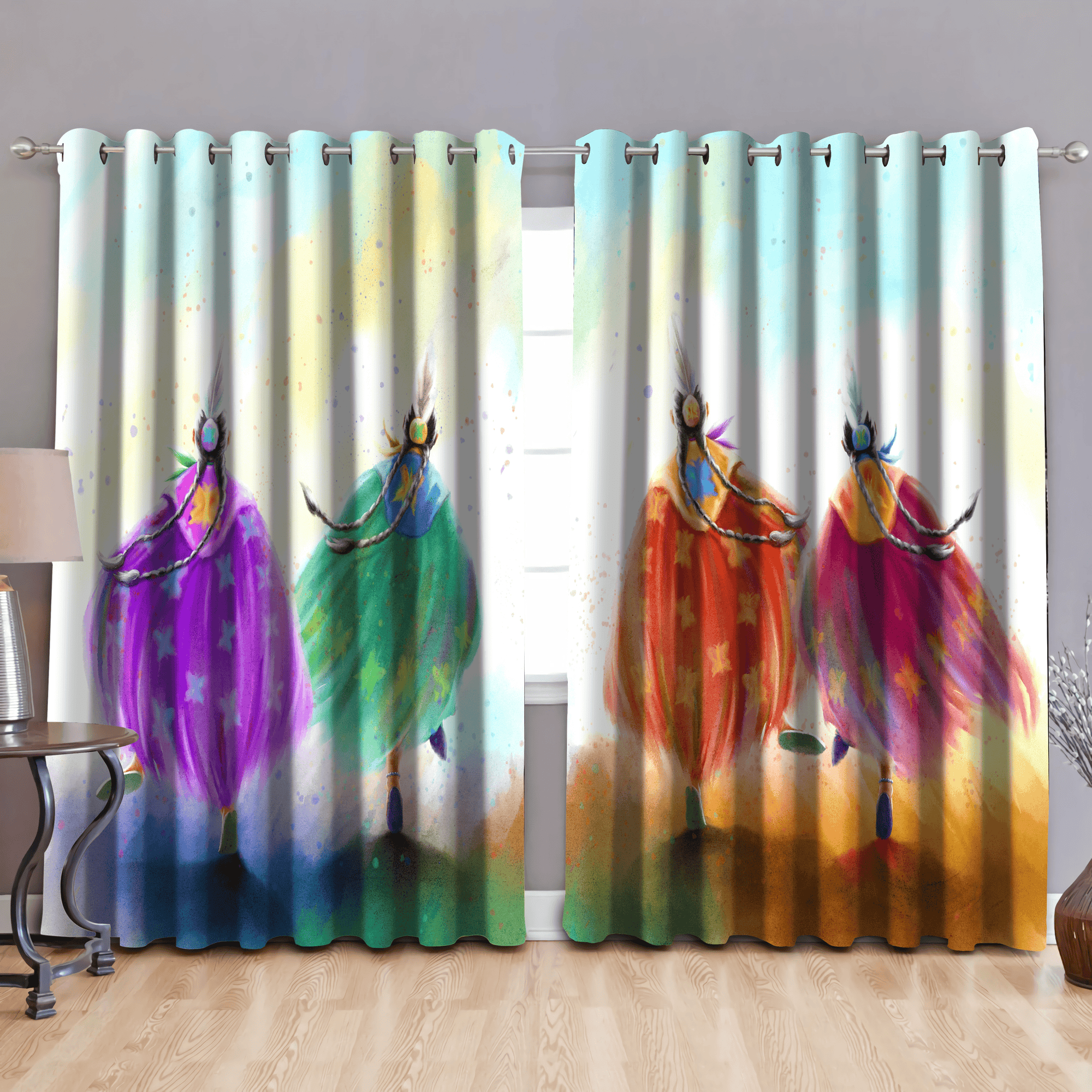 Native American 3D All Over Printed Window Curtain Home Decor VP07012201ND