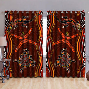 Aboriginal Naidoc Week Heal the Lizard and Turtle 3D print Curtain