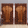 3D Leather Elephant Curtains Windows