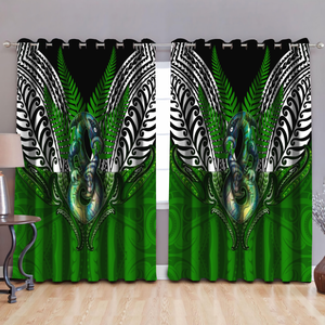 Premium Manaia n Silver Fern Window Curtains