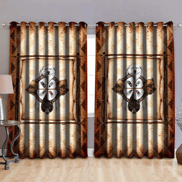 Native American Pattern 3D All Over Printed Window Curtains