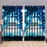 Premium 3D Design Curtain Easter Bible Book Jesus Always By My Side ML