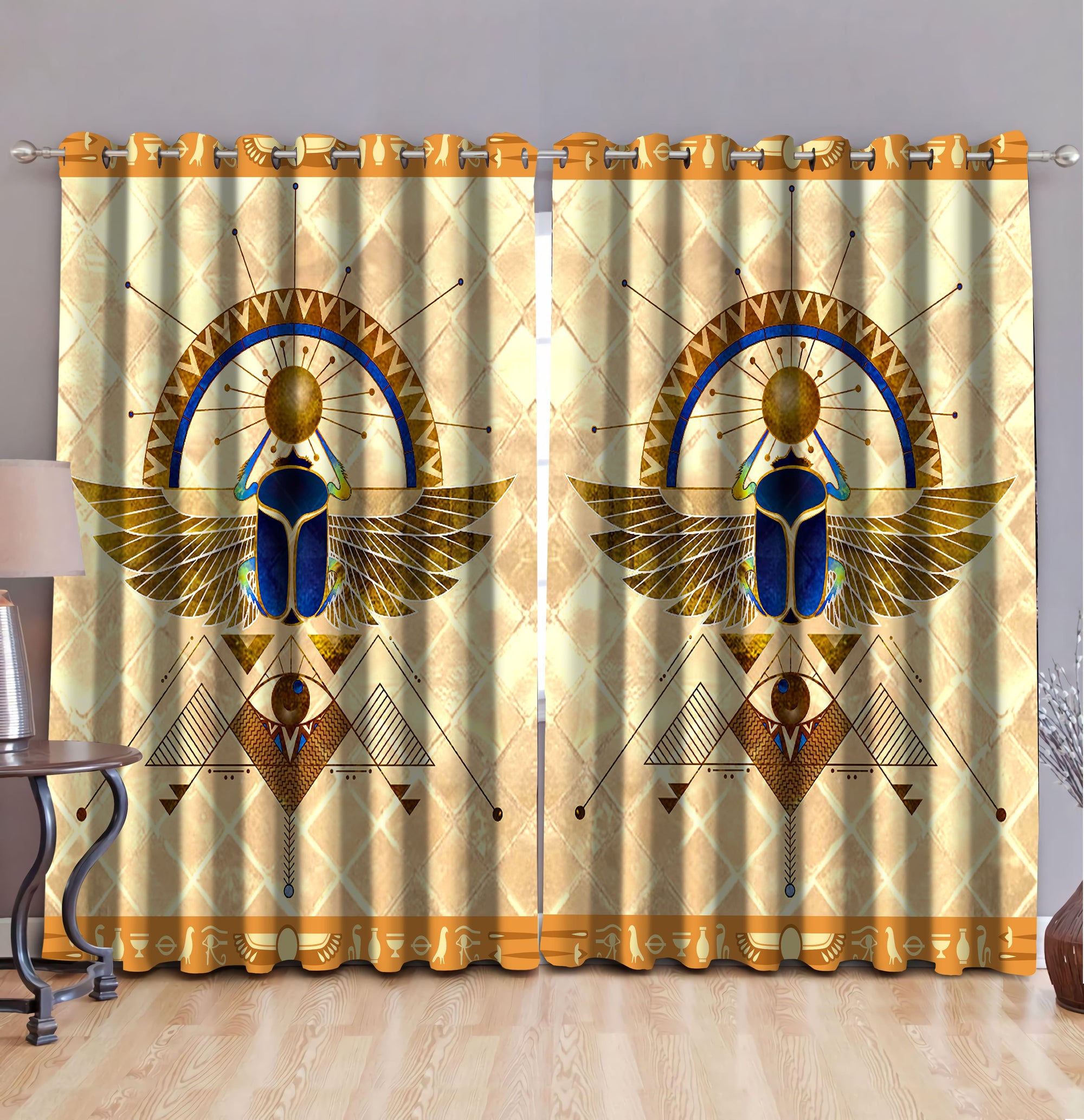 Ancient Egypt 3D All Over Printed Window Curtains