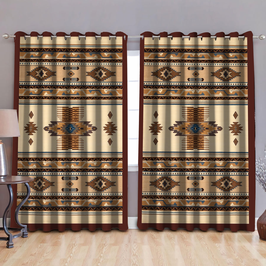 Native American Pattern 3D All Over Printed Window Curtains