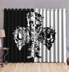 Gothic Art Skull 3D All Over Printed Window Curtains