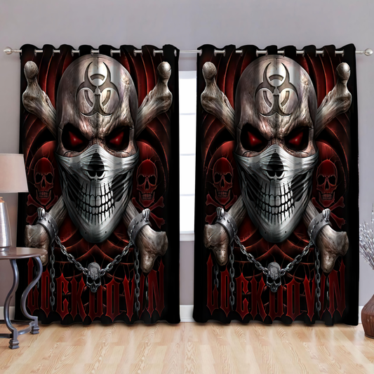 Cool Skull Window Curtains DA03122001