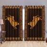 Bull Riding 3D All Over Printed Window Curtains Cowboy Pattern