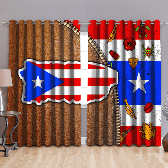 Loving Puerto Rico Window Curtains