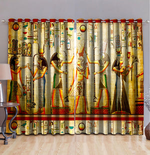 Ancient Egypt 3D All Over Printed Window Curtains