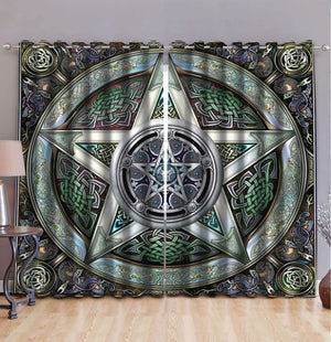 Celtic Colorful 3D All Over Printed Window Curtains