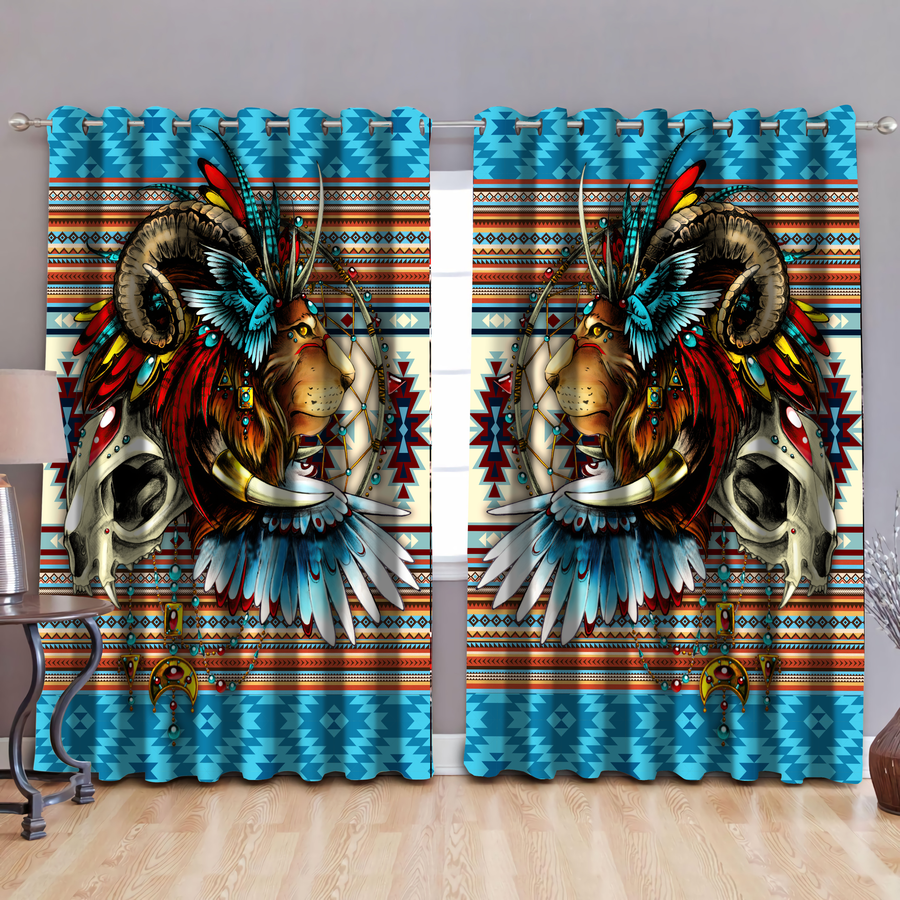 Native American Pattern 3D All Over Printed Window Curtains