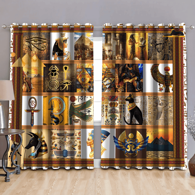 Ancient Egypt 3D All Over Printed Window Curtains