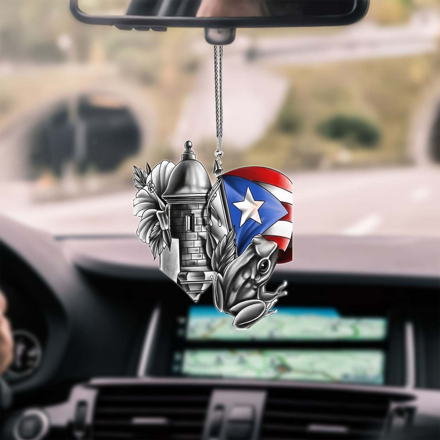Coqui Love Puerto Rico Unique Design Car Hanging Ornament