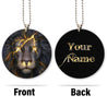 Customized Name Lion Warrior Unique Design Car Hanging Ornament