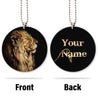 Customized Name King Lion Unique Design Car Hanging Ornament