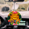 Floral Coqui Puerto Rico Coqui Unique Design Car Hanging Ornament