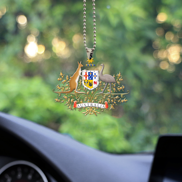 Australian Coat Of Arms Unique Design Car Hanging Ornament DA19042101