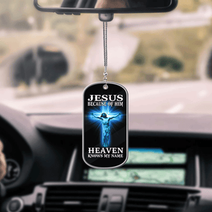 Jesus Because Of Him Unique Design Car Hanging Ornament