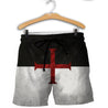 3D All Over Printed Knights Templar Flag Shirts and Shorts-Knights Templar Flag-RoosterArt-Shorts-XS-Vibe Cosy™