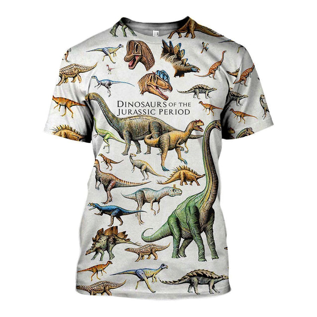 3D All Over Printed Dinosaurs Shirts and Shorts-3D All Over Printed Clothes-HP Arts-T-shirt-XS-Vibe Cosy™
