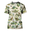 3D All Over Printed Dinosaurs Colleciton Shirts and Shorts-3D All Over Printed Clothes-HP Arts-T-shirt-XS-Vibe Cosy™