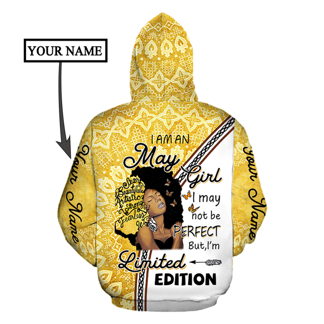 May Girl Personalized Name 3D All Over Printed Hoodie