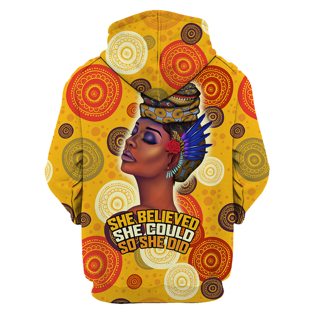 African She Believed Unisex Deluxe Hoodie ML