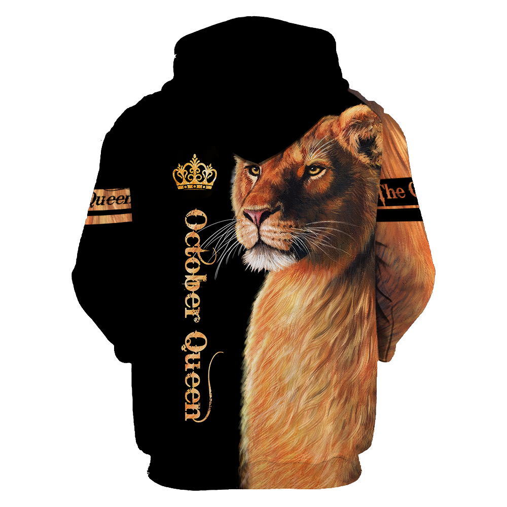 October Lion Queen 3D All Over Printed Shirt for Women