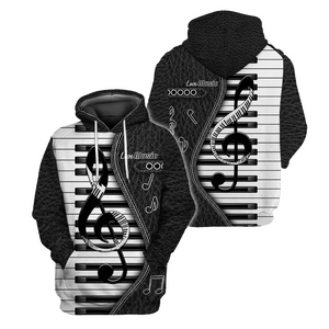 Piano Musical Instrument 3D All Over Printed Hoodie For Men And Women