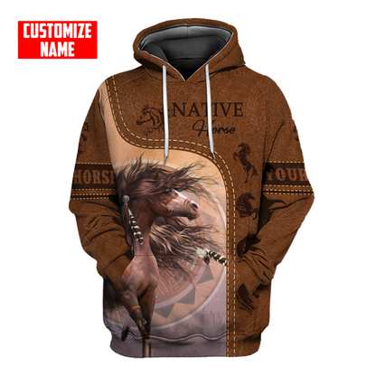 Customized Name Native American 3D All Over Printed Shirts for Women