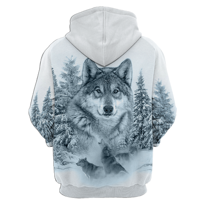Love Wolf Native American 3D All Over Printed Shirts for Women
