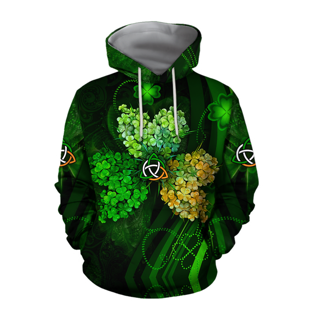 Premium Unisex Hoodie Irish St.Patrick Shamrock ML