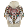 Love Wolf Native American 3D All Over Printed Shirts for Women