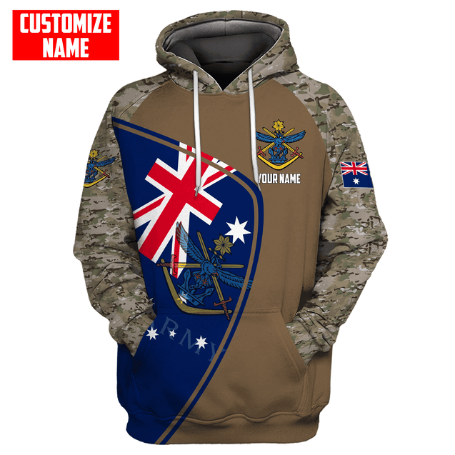 Custom name Anzac day Australia Army 3D printed shirts