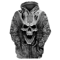 Aztec Mexican Skull 3D All Over Printed Unisex Hoodie