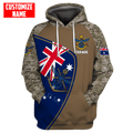 Custom name Anzac day Australia Army 3D printed shirts