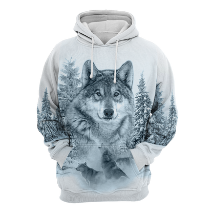 Love Wolf Native American 3D All Over Printed Shirts for Women