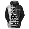 Piano Musical Instrument 3D All Over Printed Hoodie For Men And Women