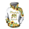 Mama Elephant Sunflower - Mother's Day Gift Combo Hoodie And Legging Outfit For Women