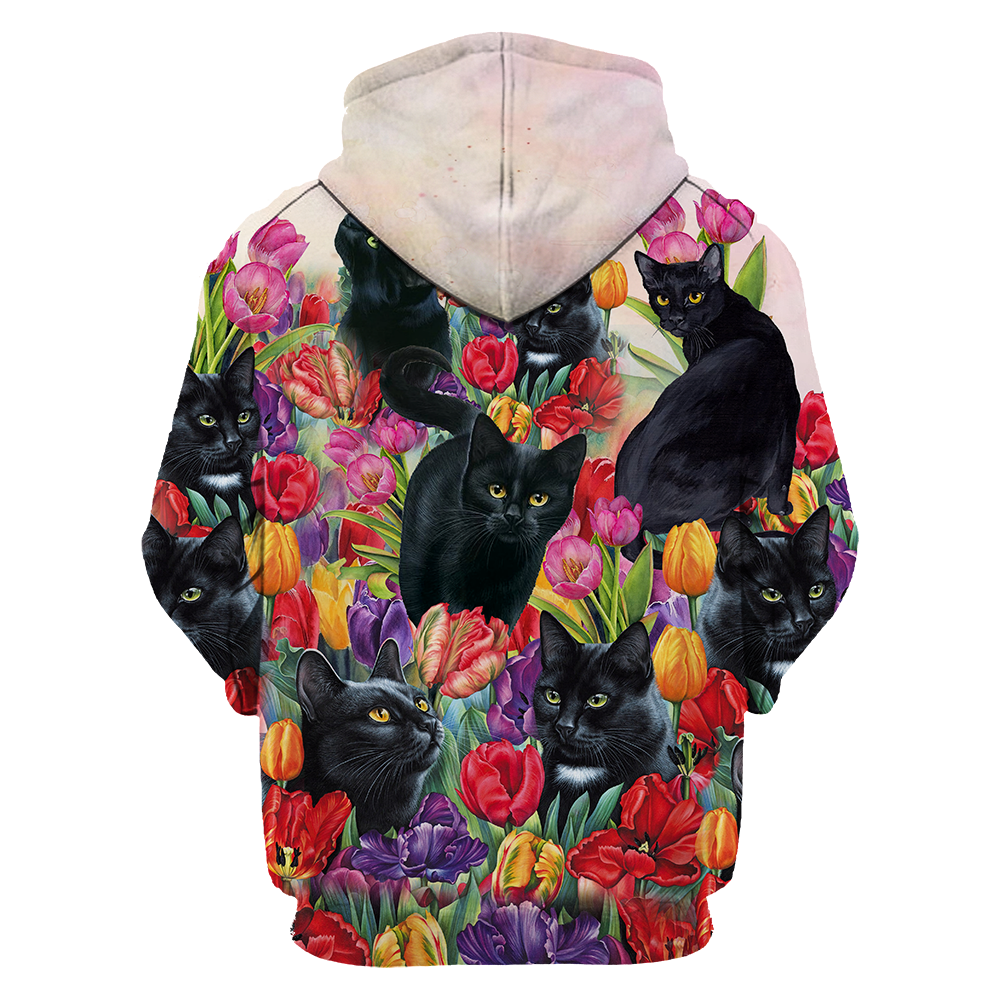 Flower Black Cats Shirts For Men And Women NTN19022104