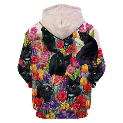 Flower Black Cats Shirts For Men And Women NTN19022104