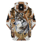 Love Wolf Native American 3D All Over Printed Shirts for Women