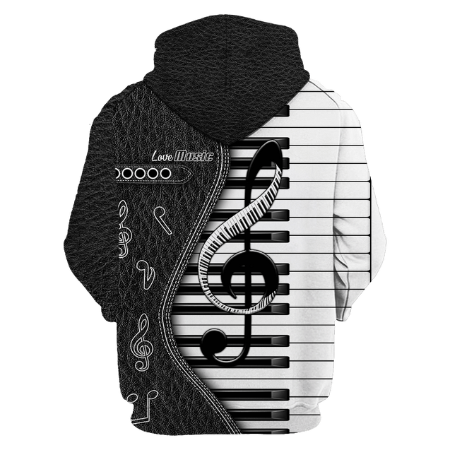 Piano Musical Instrument 3D All Over Printed Hoodie For Men And Women