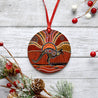 Aboriginal Art Kangaroo running Christmas Ornaments