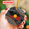 Custom name Aboriginal dots Zip pattern Christmas Ornaments