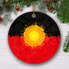 Aboriginal Flag Sun Art Christmas Ornaments