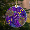 Aboriginal Purple Turtles Dreamtime Christmas Ornaments